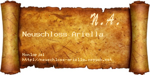 Neuschloss Ariella névjegykártya
